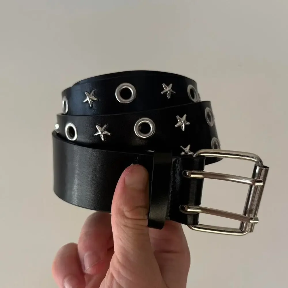 Vintage black studded star western